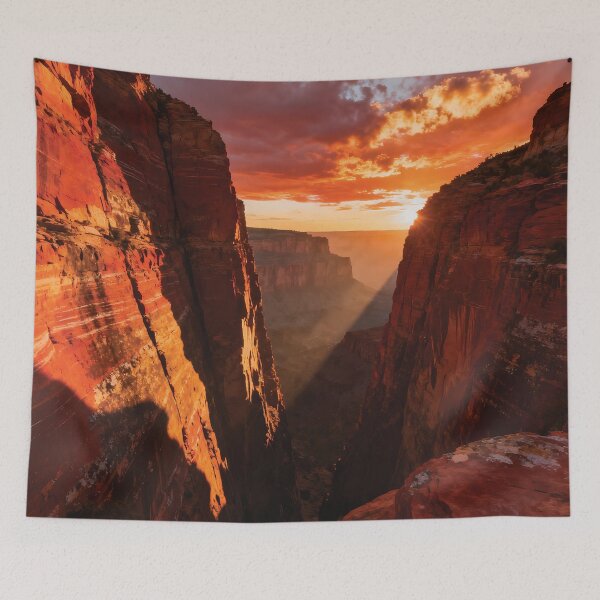 Item preview, Dramatic Red Rock Canyon Sunset View designed and sold by Dezinix.