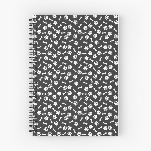 Item preview, Charcoal And White Dog Paw And Bone Pattern designed and sold by pattern-archive.