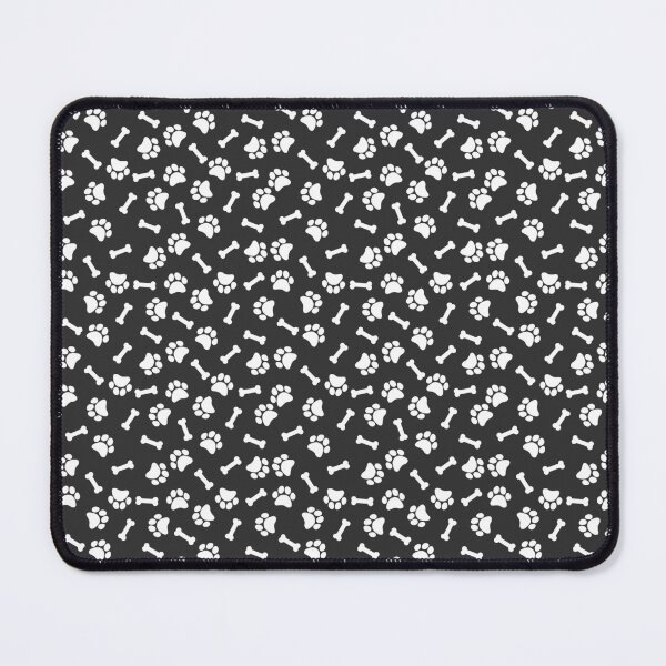 Item preview, Charcoal And White Dog Paw And Bone Pattern designed and sold by pattern-archive.