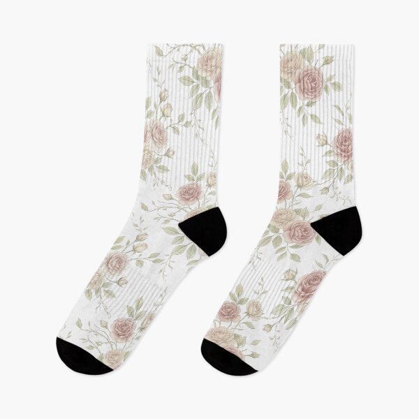 Item preview, Vintage Pink and White Roses on Black designed and sold by Opal Aura .