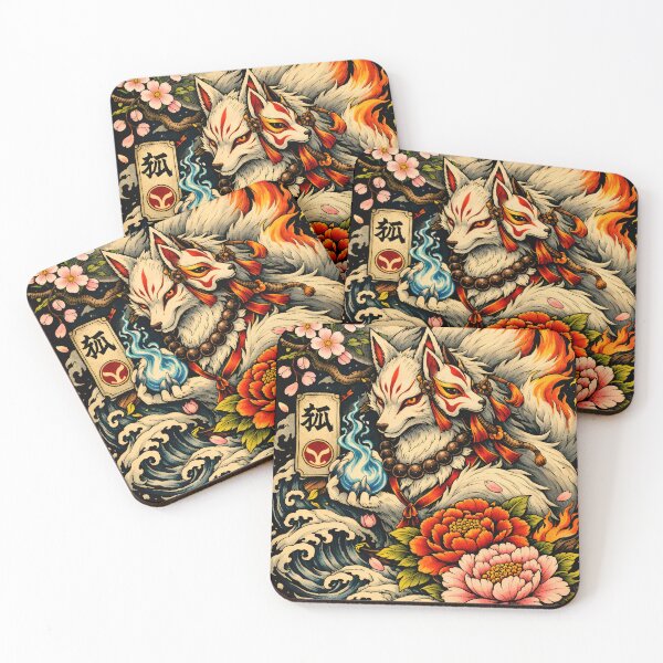 Item preview, Japanese Kitsune Tattoo Art — Traditional Irezumi Style designed and sold by Neo Tokio.