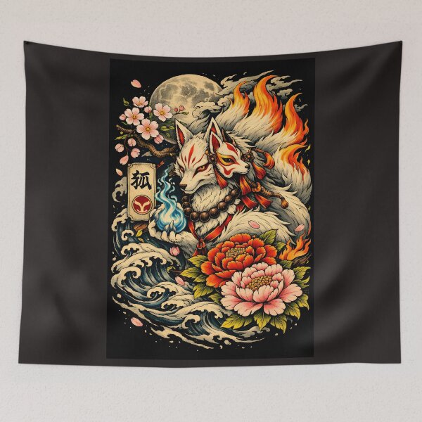 Item preview, Japanese Kitsune Tattoo Art — Traditional Irezumi Style designed and sold by Neo Tokio.