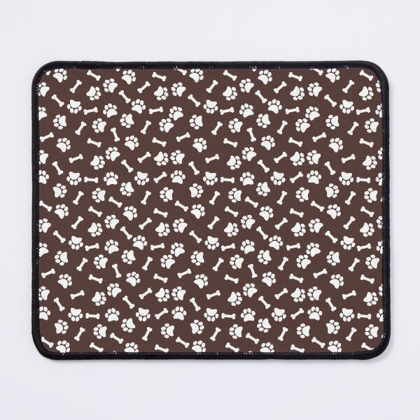 Item preview, Chocolate And White Dog Paw And Bone Pattern designed and sold by pattern-archive.
