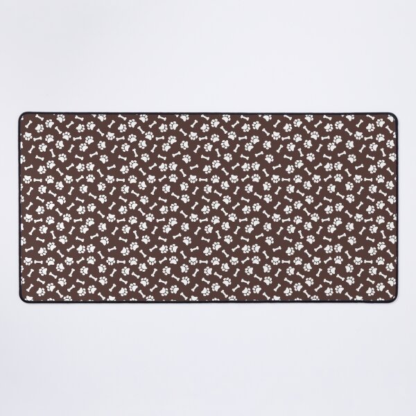 Item preview, Chocolate And White Dog Paw And Bone Pattern designed and sold by pattern-archive.