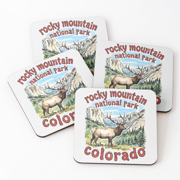 Item preview, Rocky Mountain National Park Cute Elk Landscape  designed and sold by HowToCanadian.