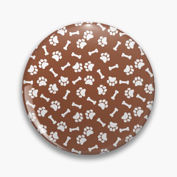 Item preview, Copper And White Dog Paw And Bone Pattern designed and sold by pattern-archive.