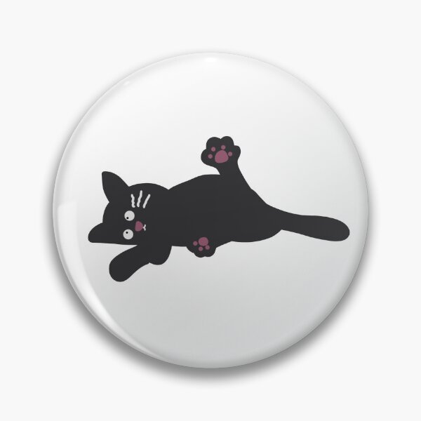Item preview, Kawaii Black Cat Relaxing Pose designed and sold by ZwoToopia.