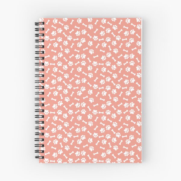 Item preview, Coral And White Dog Paw And Bone Pattern designed and sold by pattern-archive.