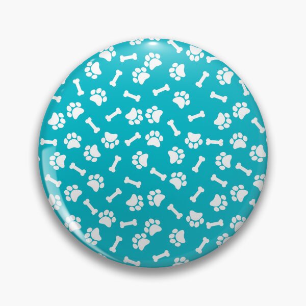 Item preview, Cyan And White Dog Paw And Bone Pattern designed and sold by pattern-archive.