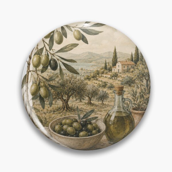 Item preview, Olive Grove Harvest | Portuguese Olive Tree Illustration designed and sold by Little Sardine Studio.