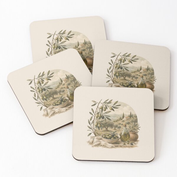 Item preview, Olive Grove Harvest | Portuguese Olive Tree Illustration designed and sold by Little Sardine Studio.