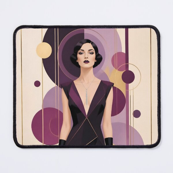 Item preview, 1920s Flapper Woman in Modern Minimalist Art Style designed and sold by Lucia Amaris Art.