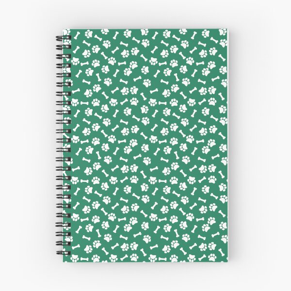 Item preview, Green And White Dog Paw And Bone Pattern designed and sold by pattern-archive.