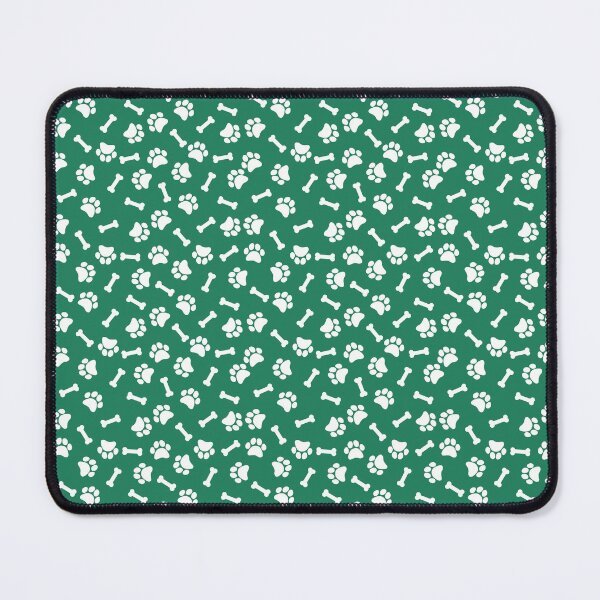 Item preview, Green And White Dog Paw And Bone Pattern designed and sold by pattern-archive.