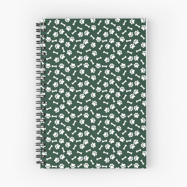 Item preview, Forest Green And White Dog Paw And Bone Pattern designed and sold by pattern-archive.