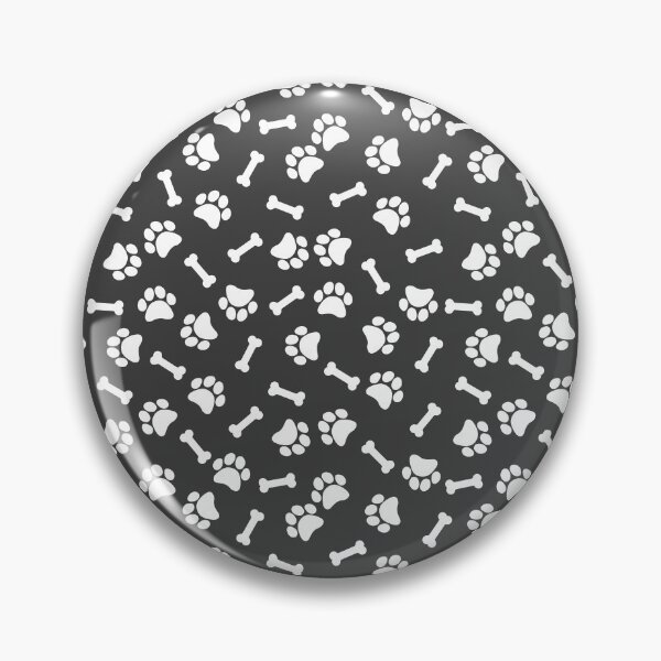 Item preview, Gray And White Dog Paw And Bone Pattern designed and sold by pattern-archive.
