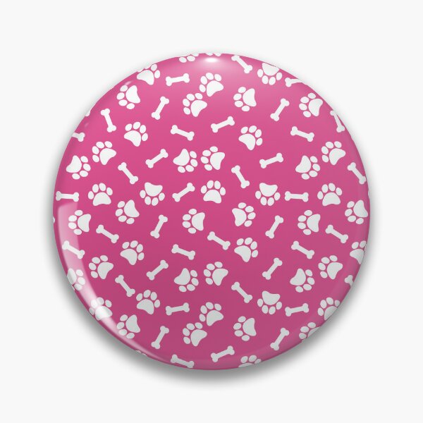 Item preview, Hot Pink And White Dog Paw And Bone Pattern designed and sold by pattern-archive.