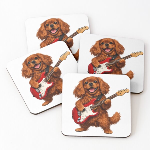 Item preview, Electric guitar playing Ruby Cavalier designed and sold by SpottyRainbow.