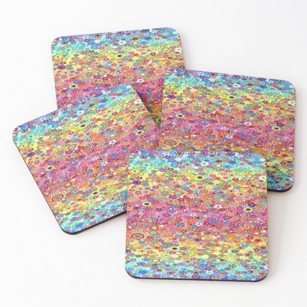 Item preview, Explosion of Circles and Psychedelic Flowers - Multicolored Rainbow Abstract Pattern designed and sold by RAYBIL.