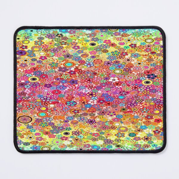 Item preview, Explosion of Circles and Psychedelic Flowers - Multicolored Rainbow Abstract Pattern designed and sold by RAYBIL.