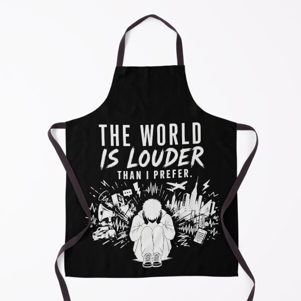 Item preview, The World Is Louder Than I Prefer Sensory Overload White Ink designed and sold by Aureva Arts Shop.