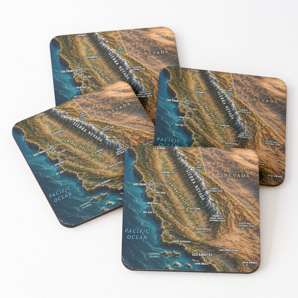 Item preview, California 3D Map designed and sold by MarkColeImaging.