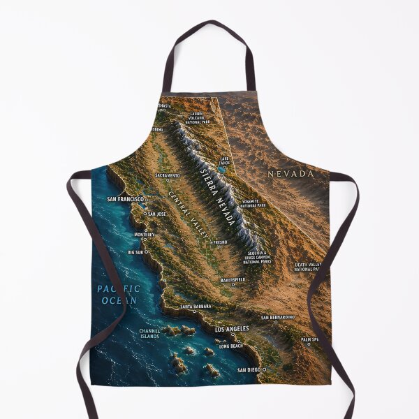 Item preview, California 3D Map designed and sold by MarkColeImaging.