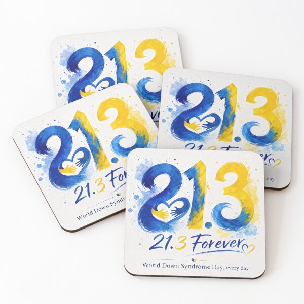 Item preview, 21.3 Forever – World Down Syndrome Day Every Day | Watercolor Down Syndrome Awareness Design designed and sold by Cartoon art with a purpose ❤️ Supporting Althea’s friends .