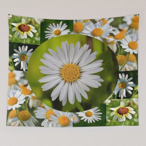 Item preview, Wild Daisy Flower Photo Collage designed and sold by JurateArt-DK.