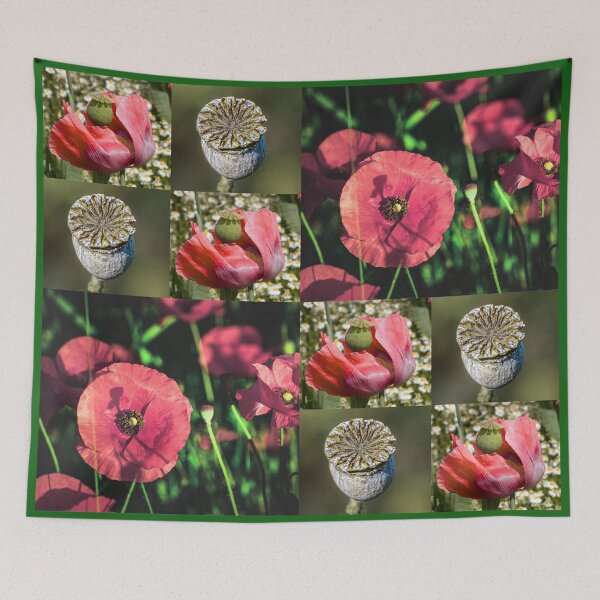 Item preview, Poppy Flower Botanical Pattern designed and sold by JurateArt-DK.