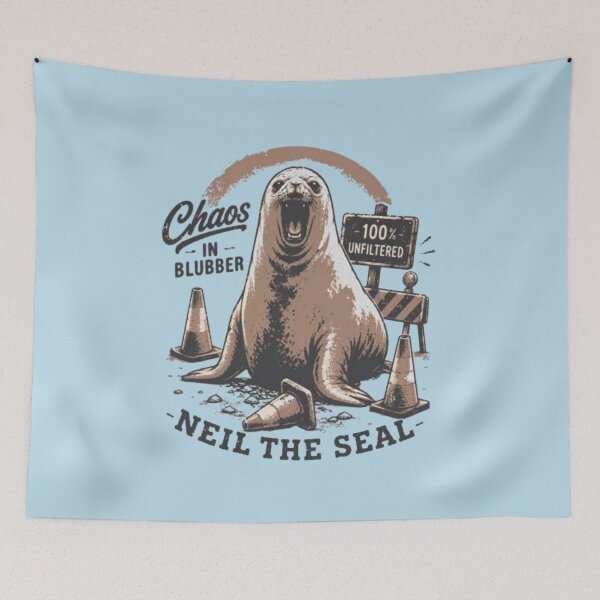 Item preview, Neil the Seal and His Love of Traffic Cones  designed and sold by oldpussboss.