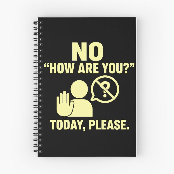 Item preview, No "How Are You?" Today Please — Funny Introvert Anti Small Talk Yellow Design designed and sold by Aureva Arts Shop.