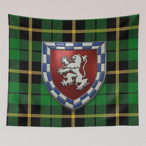 Item preview, Wallace Coat of Arms 3D and Modern Hunting Tartan designed and sold by Kirrindy Designs.
