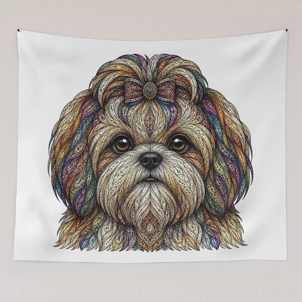 Item preview, Colorful Shih Tzu designed and sold by PaintedbyCarol.