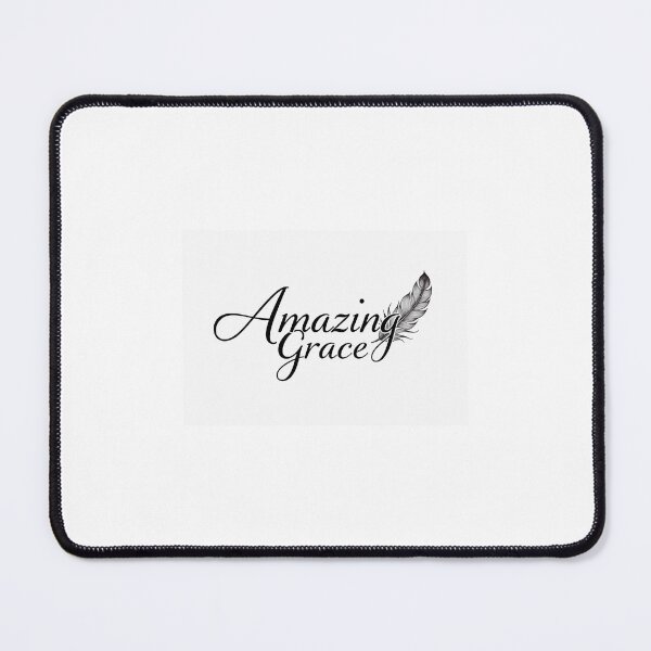 Item preview, Amazing Grace – Elegant Christian Typography with Feather Design designed and sold by Alpha-Hood.