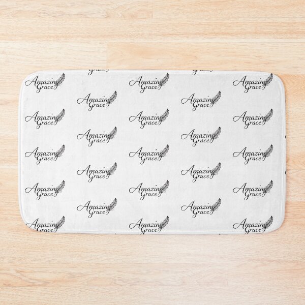 Item preview, Amazing Grace – Elegant Christian Typography with Feather Design designed and sold by Alpha-Hood.