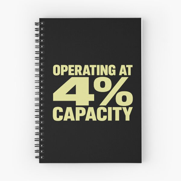 Item preview, Operating at 4% Capacity – Funny Low Energy Sarcastic Quote Design Yellow Ink designed and sold by Aureva Arts Shop.