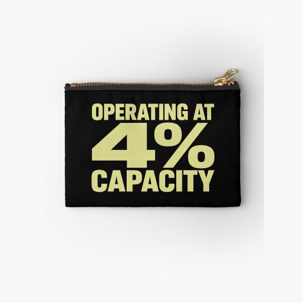 Item preview, Operating at 4% Capacity – Funny Low Energy Sarcastic Quote Design Yellow Ink designed and sold by Aureva Arts Shop.