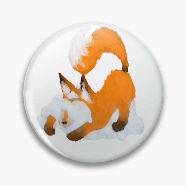 Item preview, Cute fox burrowing in snow designed and sold by Pandoprints-.