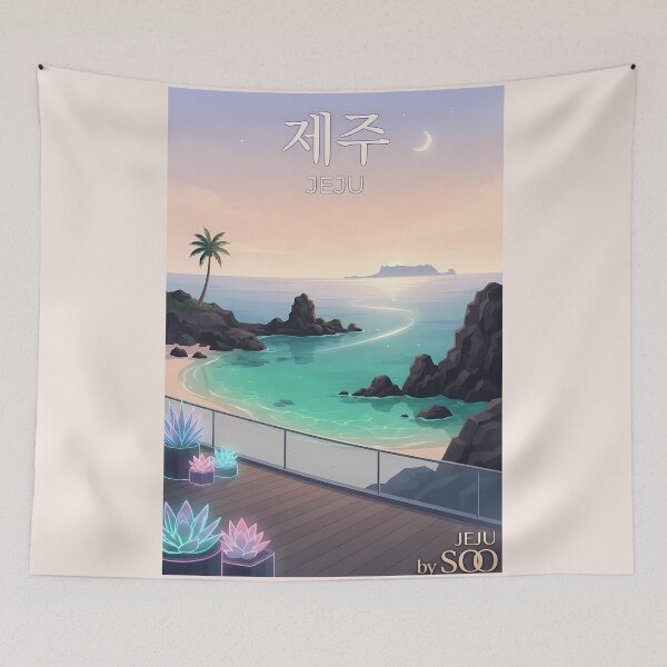 Item preview, Jeju Island Escape: Emerald Waters & Volcanic Rocks designed and sold by SOOstudio73.