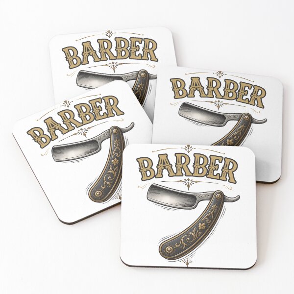 Item preview, Retro Barber Block Typography and Vintage Straight Razor designed and sold by Barber MD Culture.
