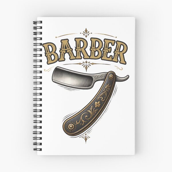 Item preview, Retro Barber Block Typography and Vintage Straight Razor designed and sold by Barber MD Culture.