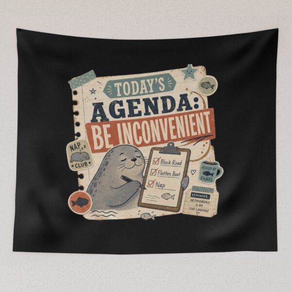 Item preview, Neil the Seal and His Love of Traffic Cones  designed and sold by oldpussboss.