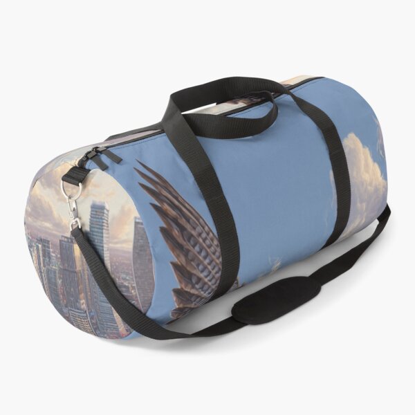 Item preview, A Peregrine Falcon mid-dive over a city skyline, Birds in Motion designed and sold by CDC40.