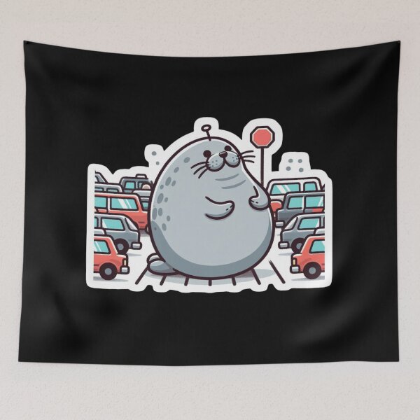 Item preview, Neil the Seal and His Love of Traffic Cones  designed and sold by oldpussboss.