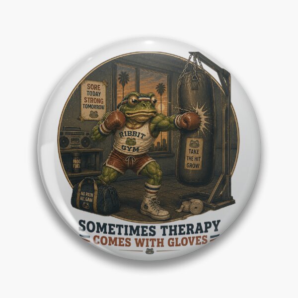 Item preview, Gym Frog Boxing Therapy Comes With Gloves Vintage 80s designed and sold by MythicCotton.