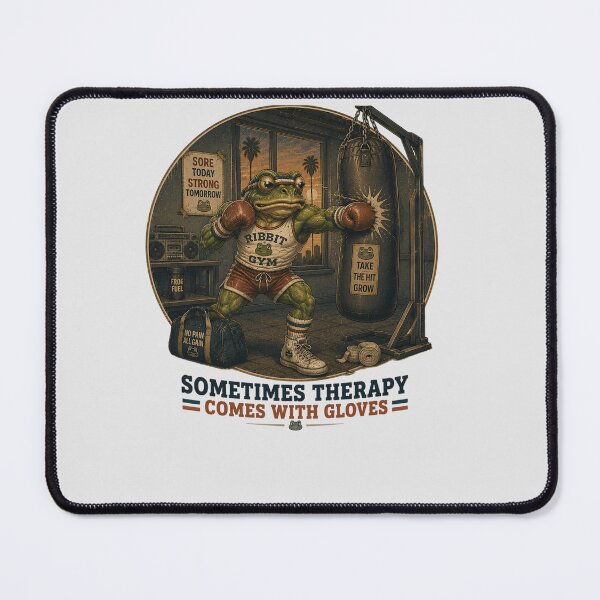 Item preview, Gym Frog Boxing Therapy Comes With Gloves Vintage 80s designed and sold by MythicCotton.
