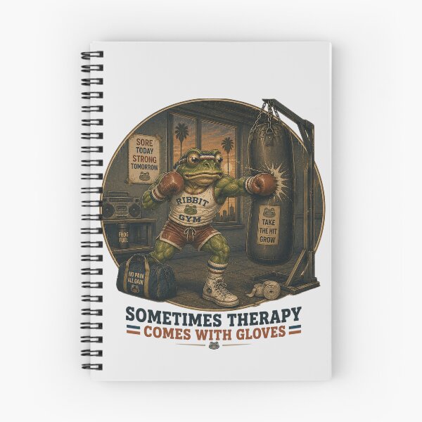 Item preview, Gym Frog Boxing Therapy Comes With Gloves Vintage 80s designed and sold by MythicCotton.