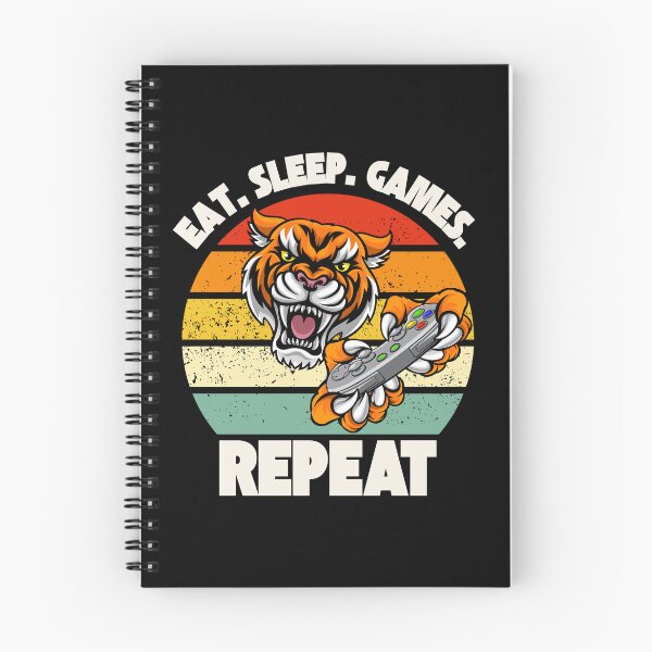 Item preview, Eat. Sleep. Games. Repeat Tiger Design designed and sold by OldSkullDesigns.