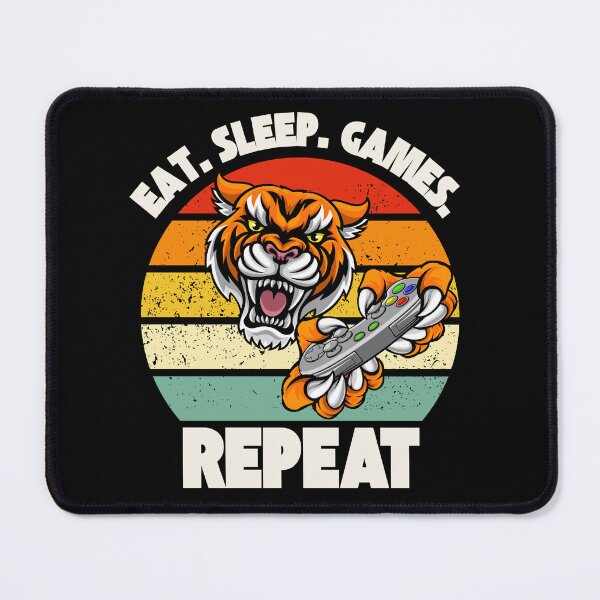 Item preview, Eat. Sleep. Games. Repeat Tiger Design designed and sold by OldSkullDesigns.